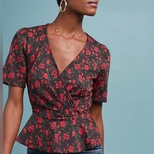 MEADOW RUE Anthropology - Floral Top - Sz XS
